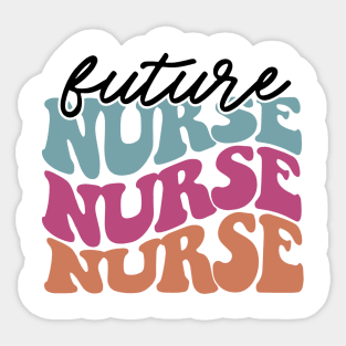 Wavy Future Nurse Nursing Nurses Sticker